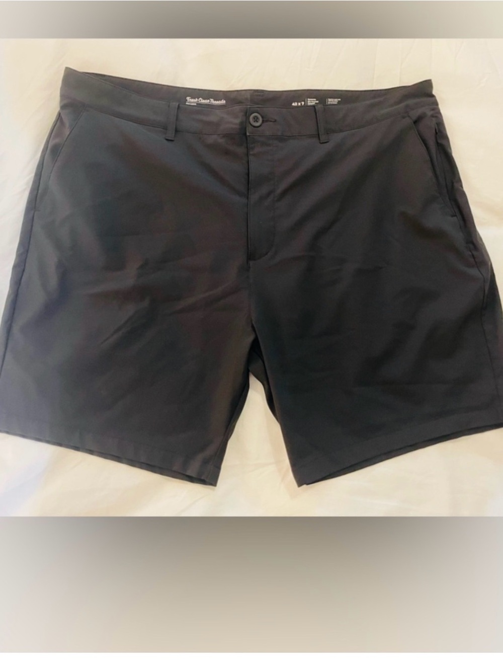 Men's Flat Front Black Shorts - Golf Shorts